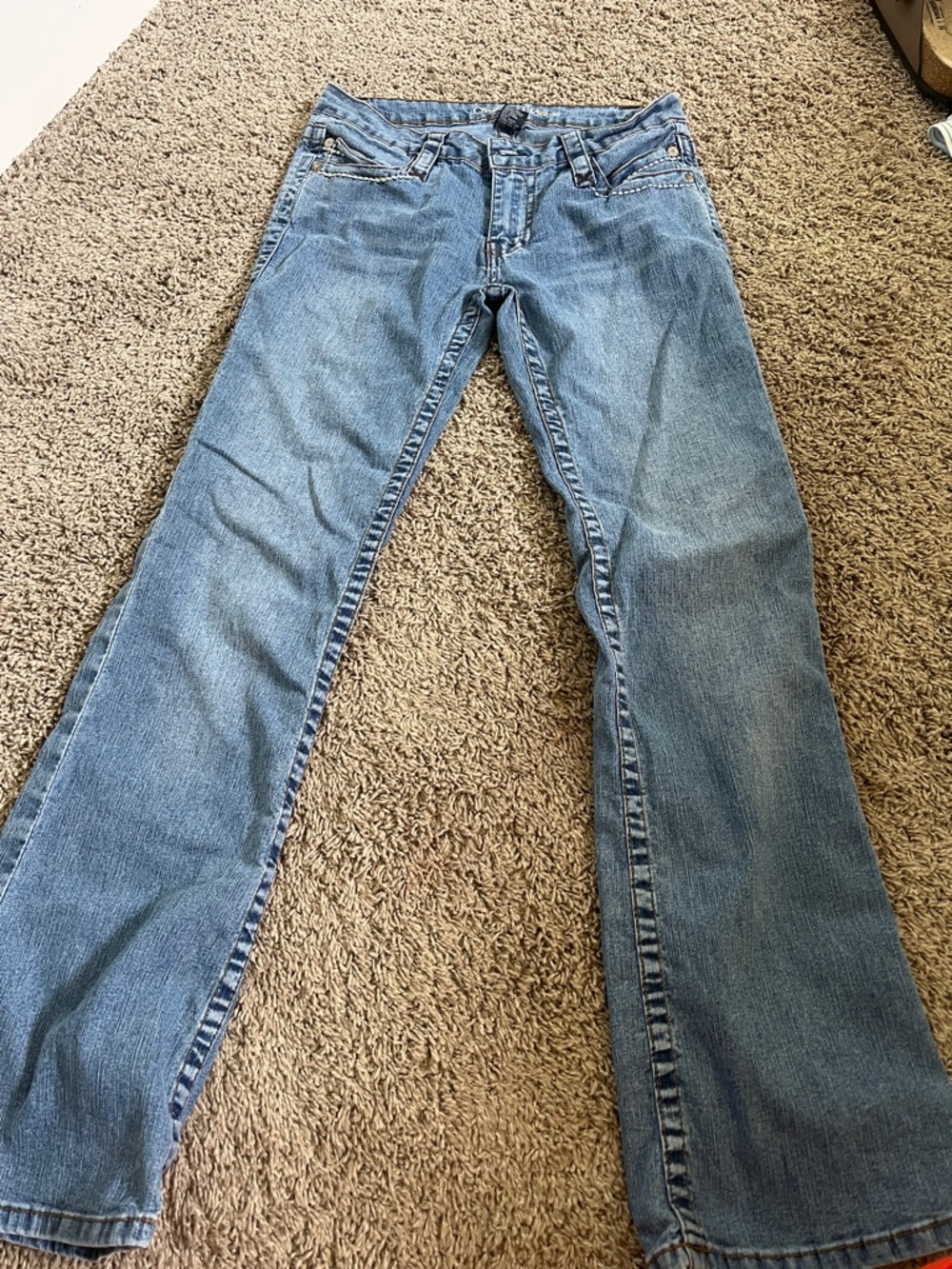 Women's Jeans in Light Blue Denim low rise
